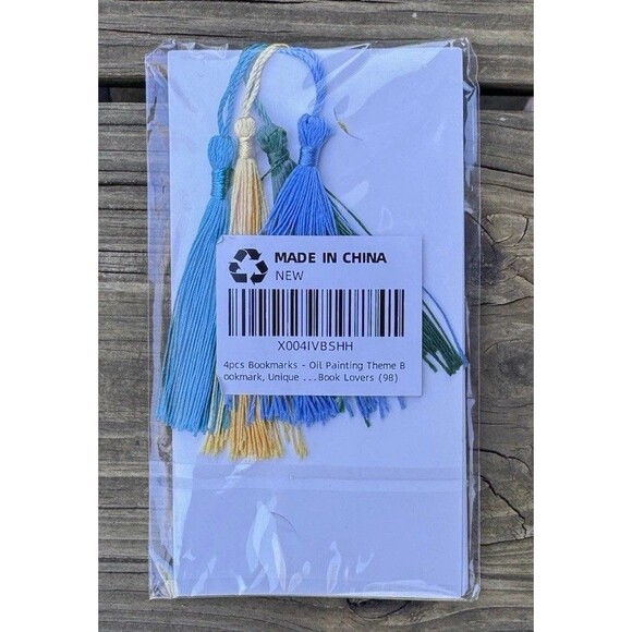 Oil Painting Bookmarks with Tassel Lot Of 5. Each Package includes 4 - Picture 6 of 16